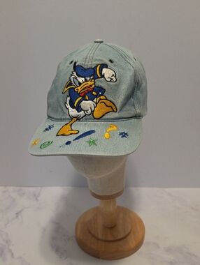 Vintage Angry Donald Duck Embroidered Denim Baseball Hat